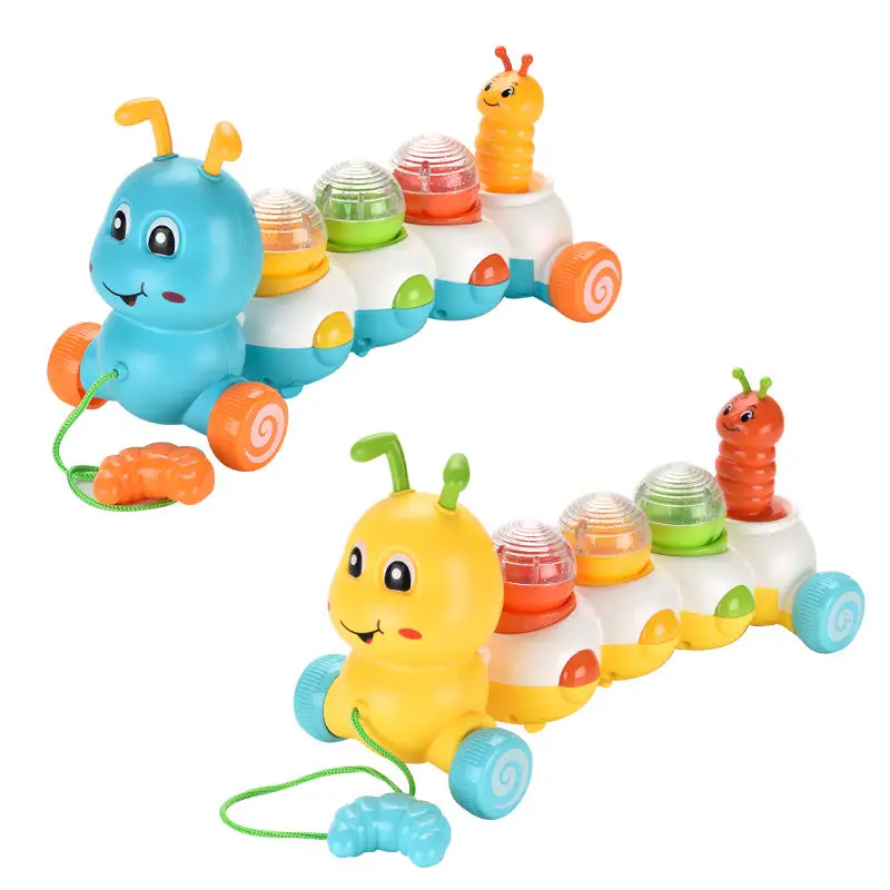 2024 Baby Funny Animal Educational Baby Toys Electric Walking Animal Insect Pull Line Toys For Toddler With Light And Music