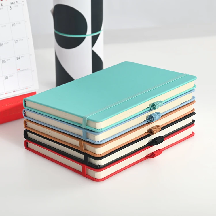 Personalized Logo B5 A5 A6 Plain Note Book PU Leather Soft Cover Custom Print Journal Notebook