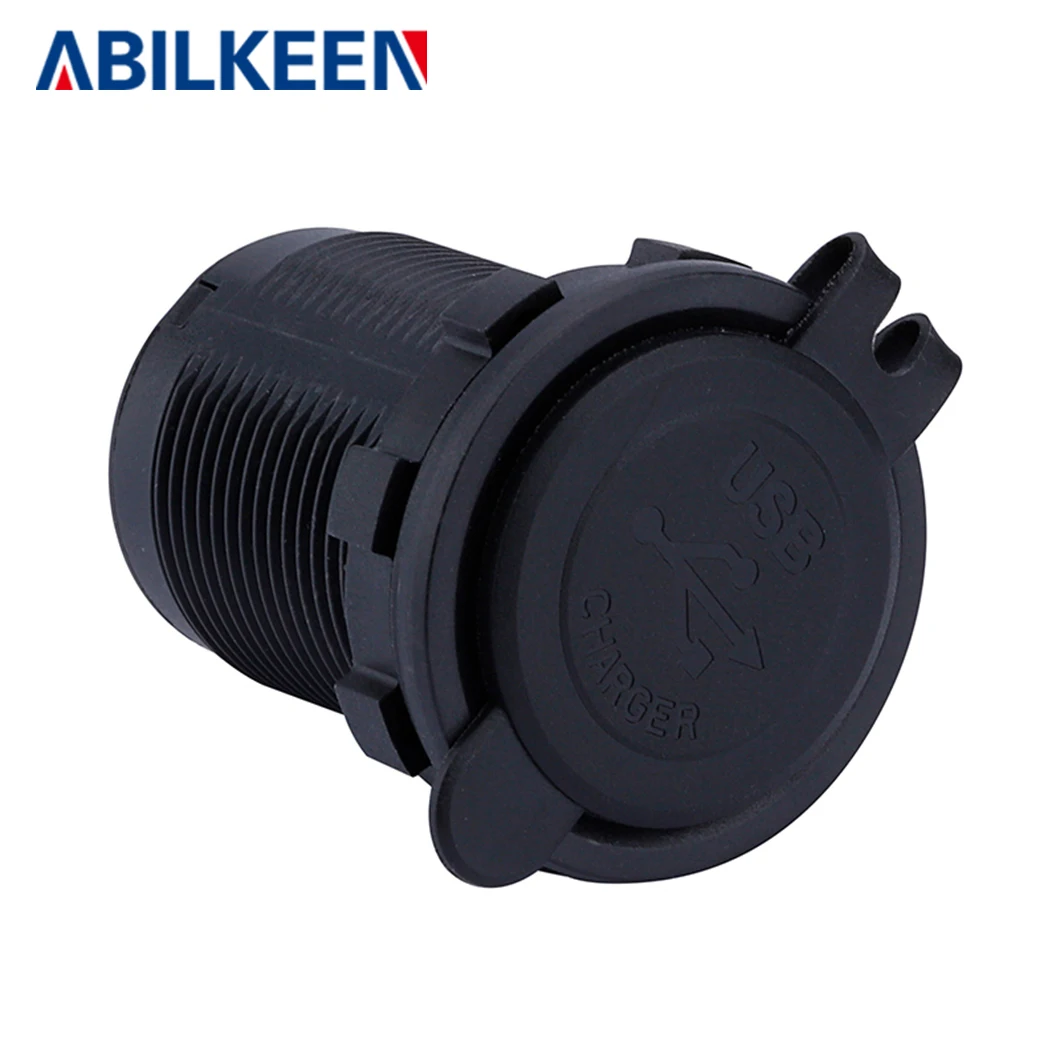 4.2A Double USB Panel Mount 12V 5V 1A 2.1A weatherproof power socket marine Electric Dual Twin USB Car Charger For Mobile Phone