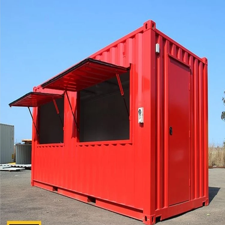 waterproof outdoor foldable wooden container kiosk