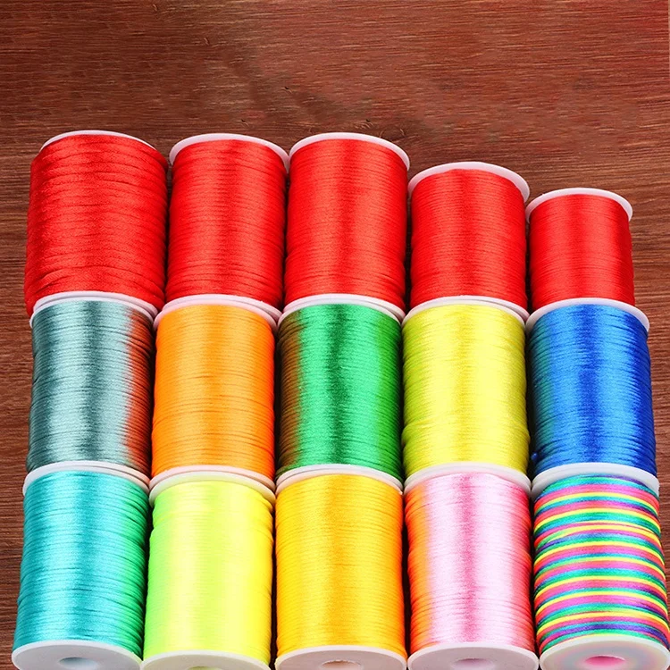 Hot selling multicolor diy necklace bracelet accessory hand woven braid jewelry rope chinese knotting cord