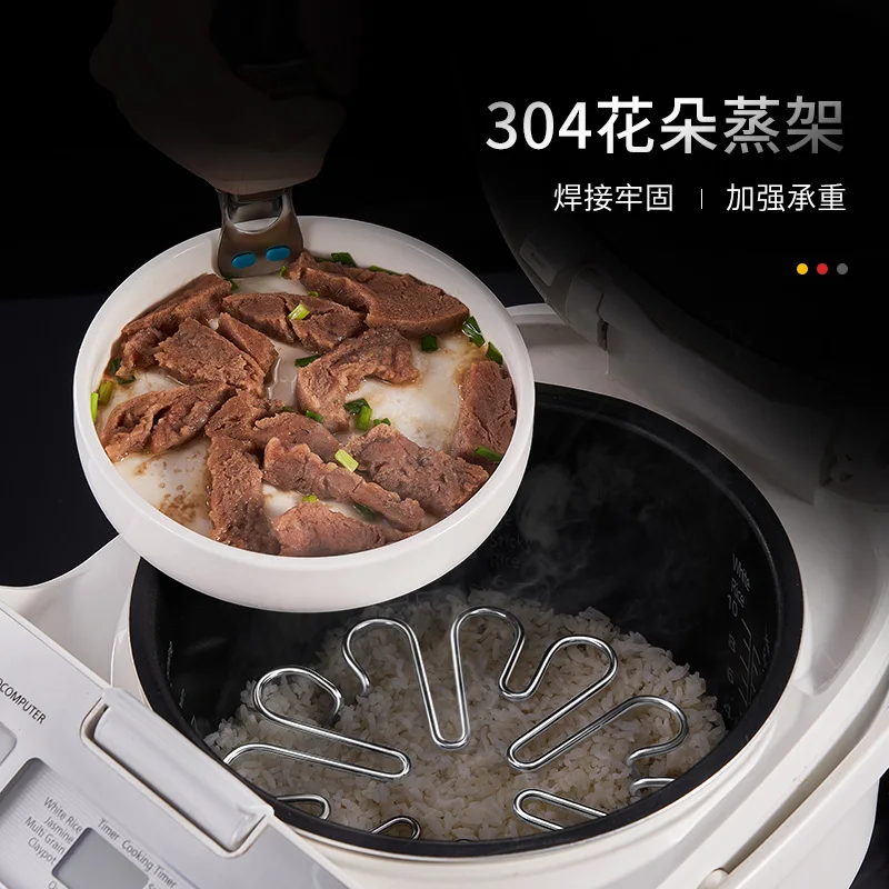 New Design Six hearted Stainless Steel Steamer Rack Cooking Rack Egg Holder