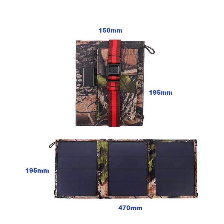 6W 12W 14W 20W 25W Solar Panel Portable Folding Outdoor Waterproof Sun Energy Charger Shenzhen Power Bank