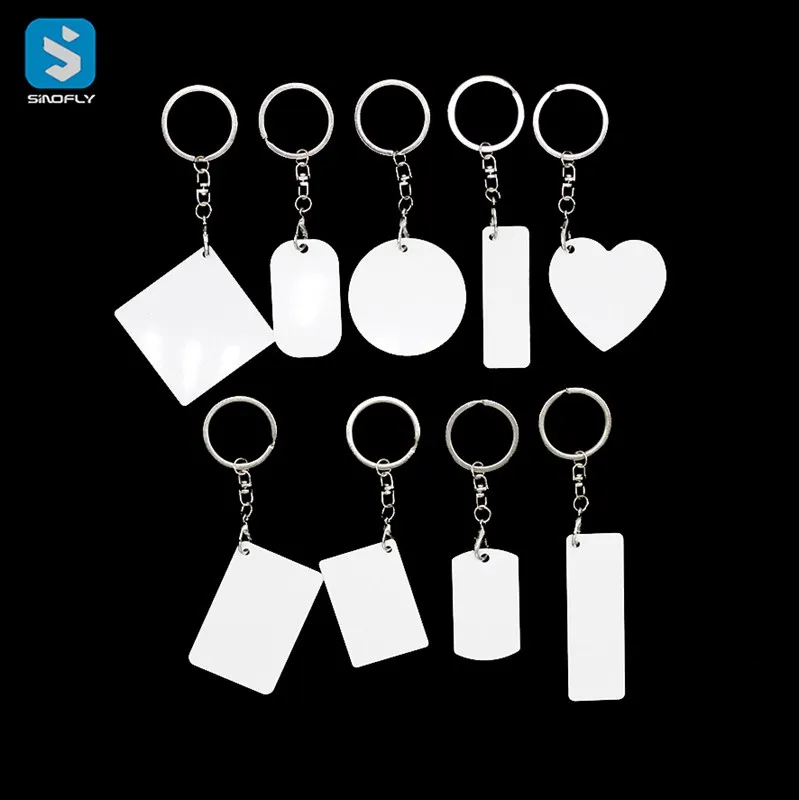 2D sublimation key chain blank DIY keychain metal material best decoration for key