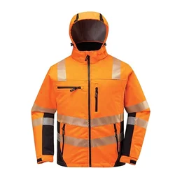 Bright Reflective Safety Jacket for Work Hi Vis PPE Rain Jackets