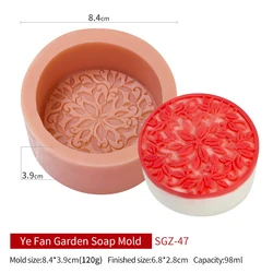 DUMO DIY Handmade Round Silicone Soap Molds 3D Flowers Handmade Scented Soap Making Mould Decoration Gifts