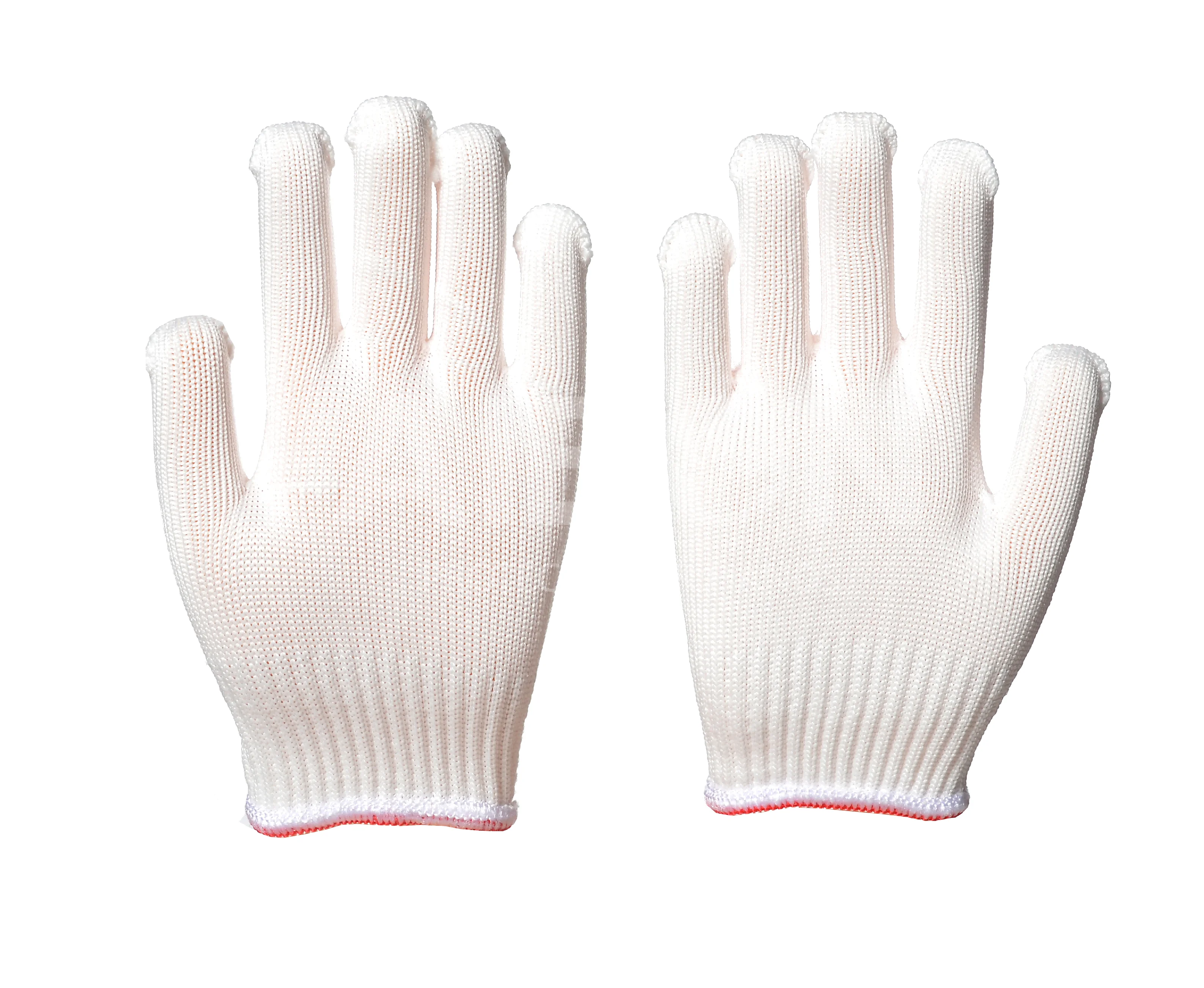 orange seamless knit nylon nail tech use impact cotton or polyester oilfield nitrile thin layer latex rubber coated work gloves