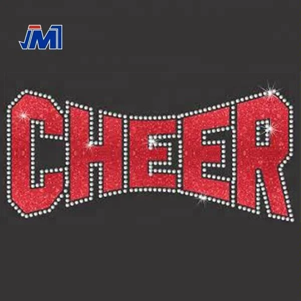 Cheerleader Gift Customized Design Crystal Iron on Rhinestone Heat Transfer for Garments