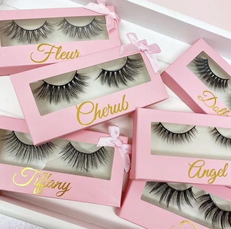 Wholesale High Quality Russian Strip Stable Curl Other Faux Mink Lashes Boxes Custom Logo Packaging 3D False Eyelash Sets
