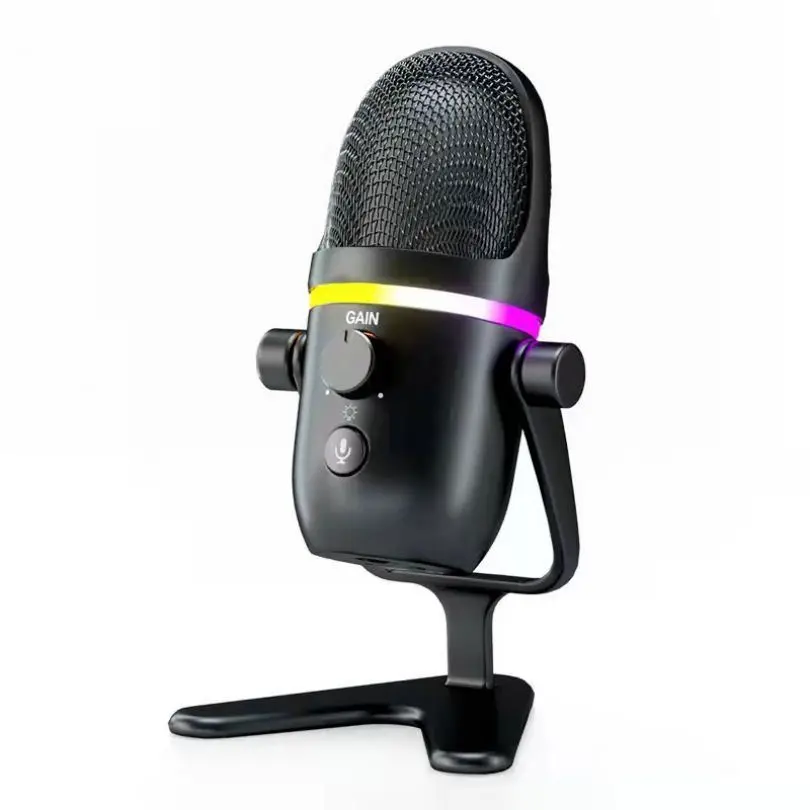 Gaming USB Microphone Desktop led indicator Singing Condenser Microphone for Computer Studio Mic skype