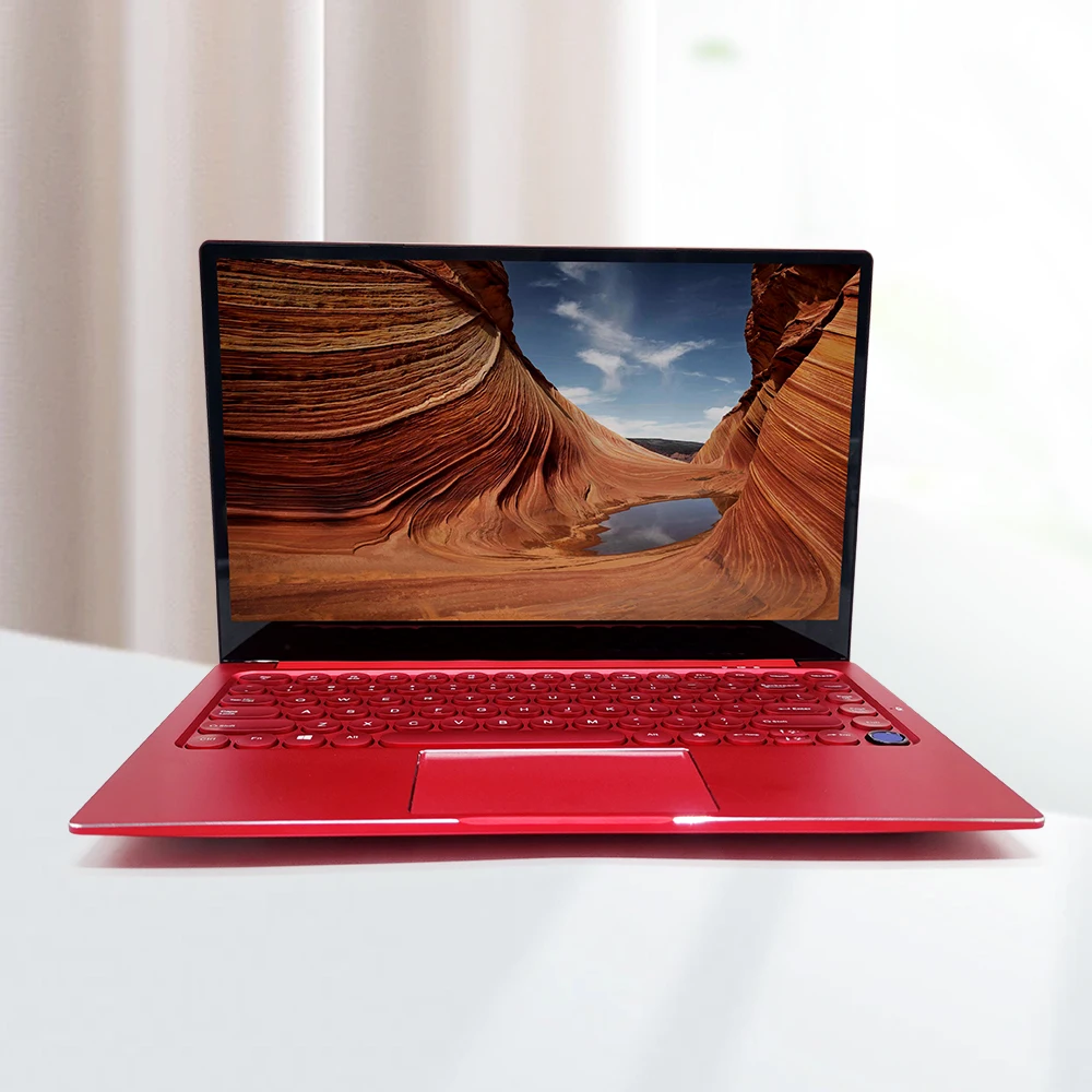 OEM Red Metal Best Price LCD 14 inch Laptops for Business with Special Round Key