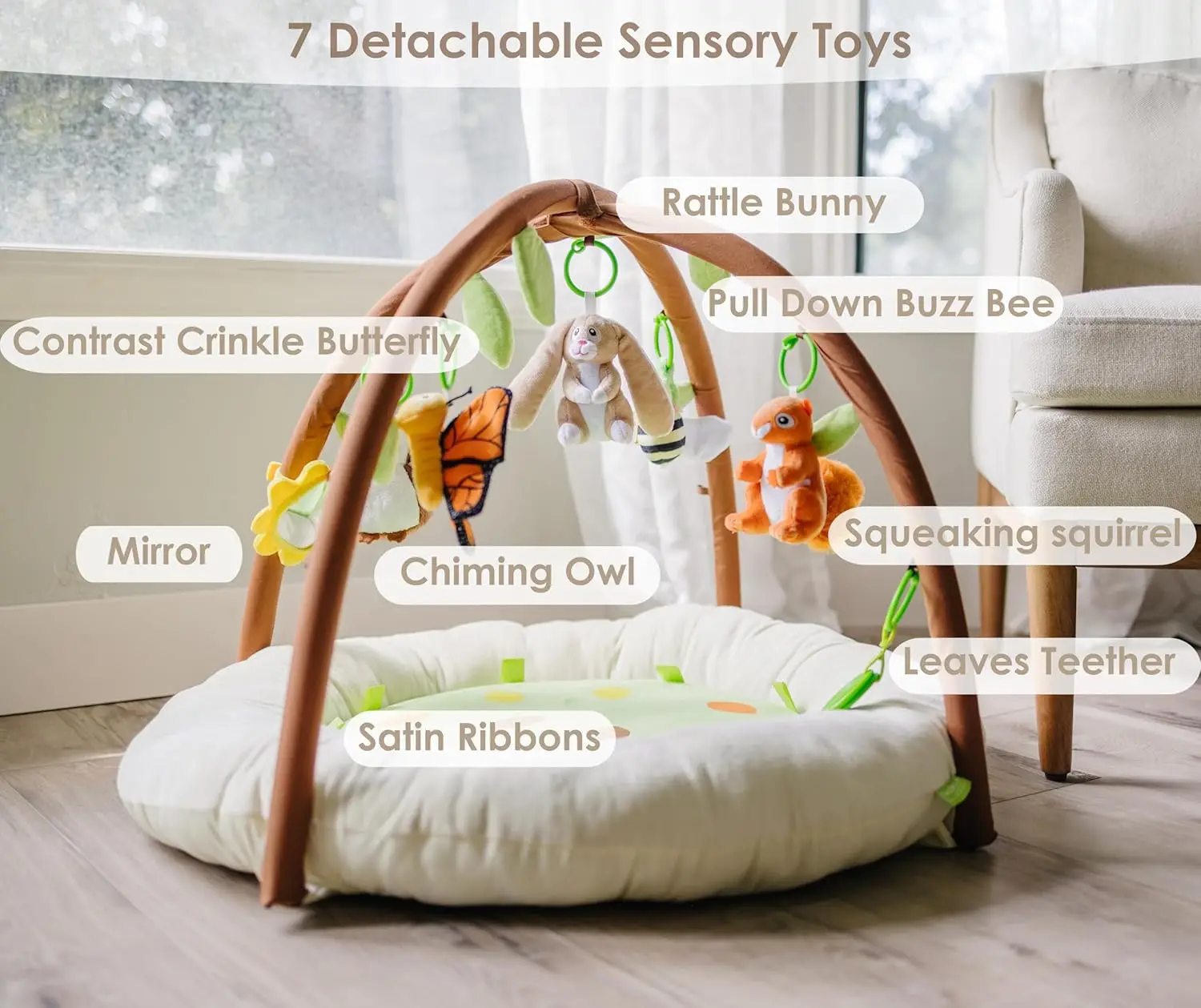 Close to Nature Baby Essential Play Mat Activity Gym Two Little Feet Innovative Super Thick Padded Super Comfort Mat Lounger
