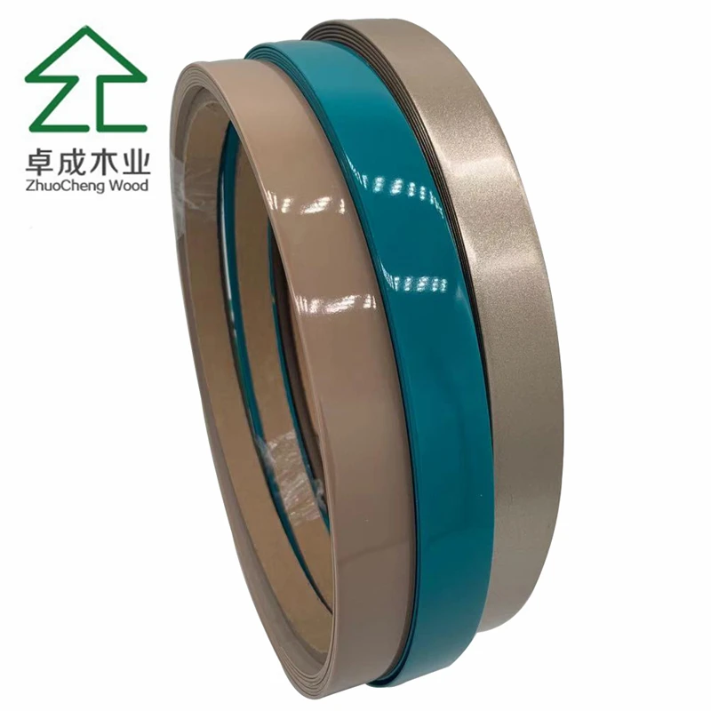 High gloss MDF PVC edge banding customized color plastic strips for furniture