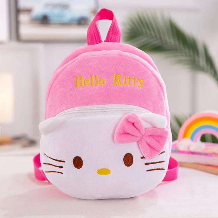 Anime Cartoon Teddy Backpack Kids Cute Girl School Bag Plush Kawaii Designs Choice Plush Backpack For Kids