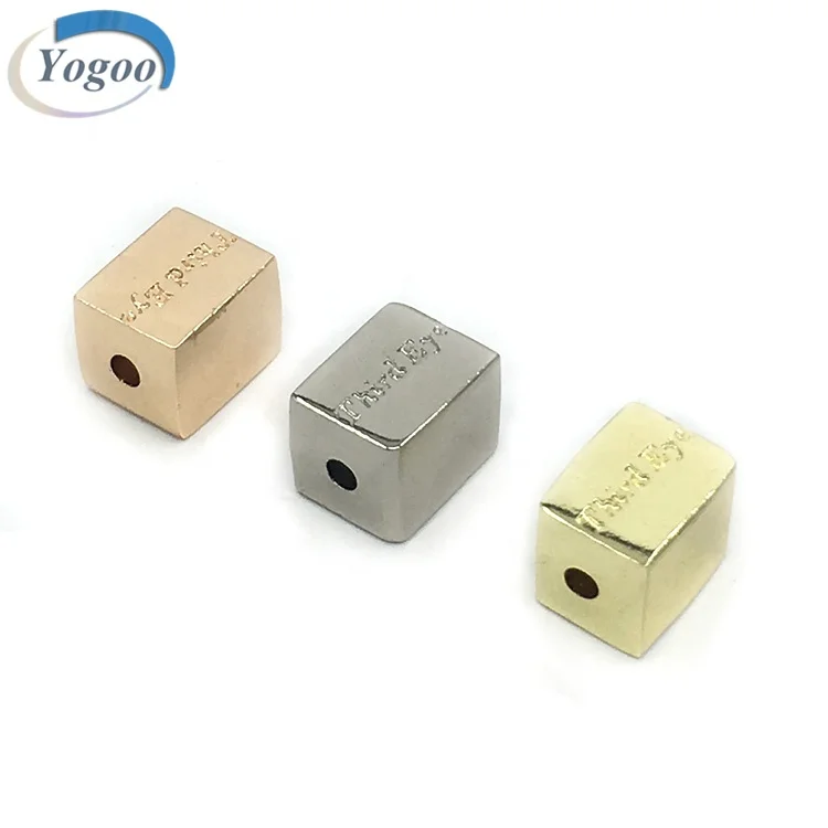 Металлический блок без никеля, металлические бусины с индивидуальным логотипом для изготовления ювелирных изделий