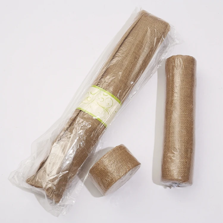 New Design Jute Sheet Eco Friendly Burlap Jute Fabric Sheet Vintage Rustic Flower Wrapping Jute Burlap Sheet Supplies