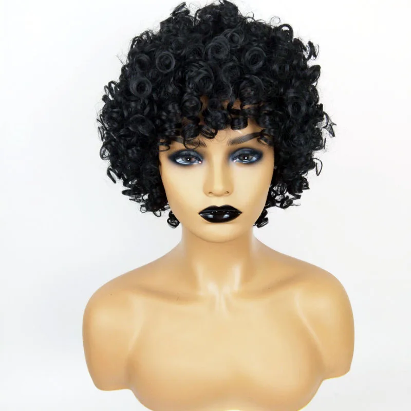 Wig Short Loose Curl Bob Style Brazilian Remy Women Wig Curly Hair