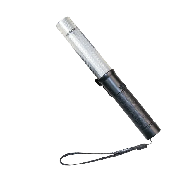 Custom high quality traffic baton stick rod with speaker electronic whistle rechargeable traffic wand