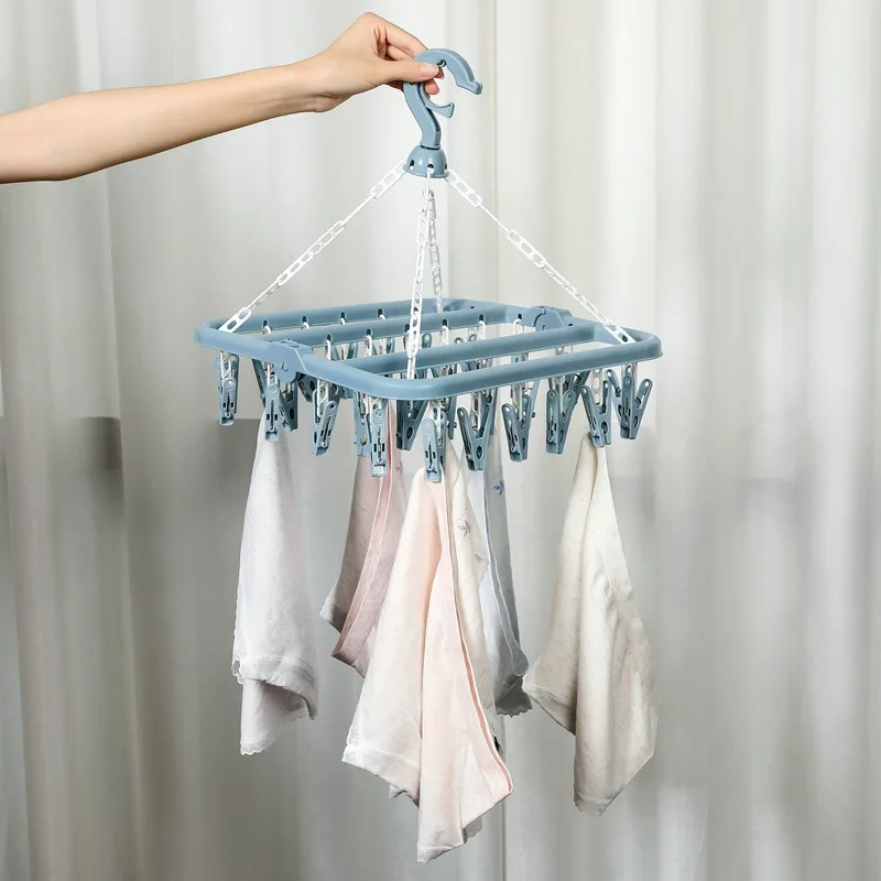 FS201 Clothes Hanger Plastic Storage Rack Wardrobe Neatening Clothing Organizer Coat Hook Clothespin Party Home Decoration