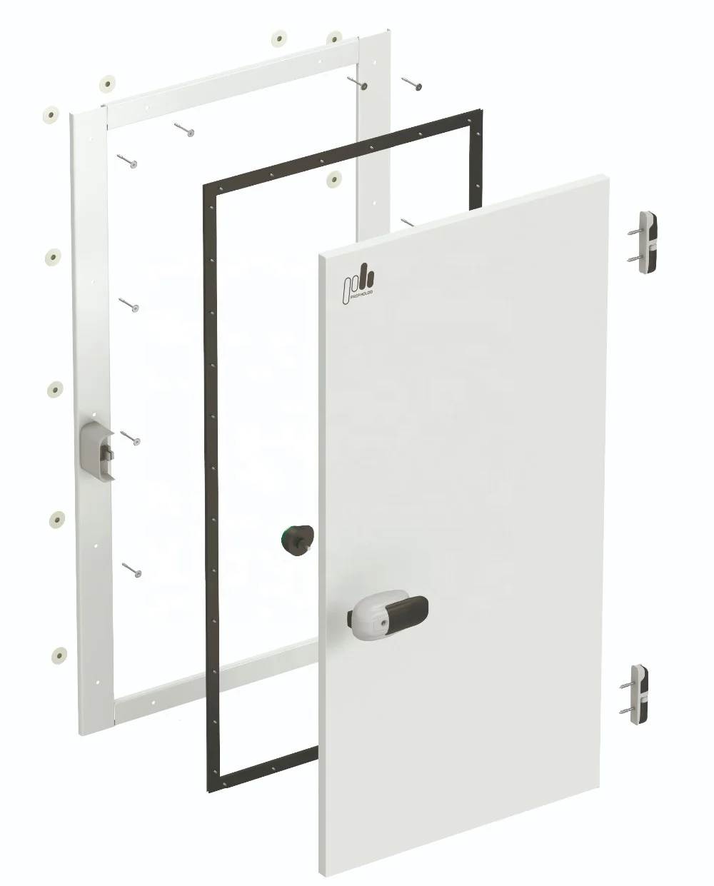 
Hinged single leaf door for freezers with a temperature regime from 0C to -20C 