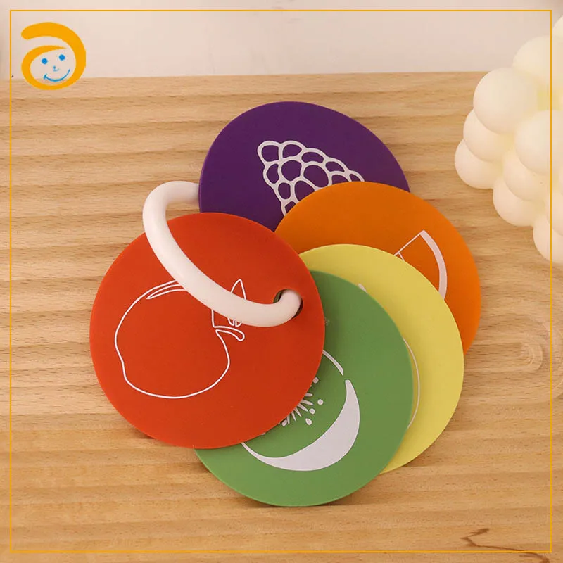 Silicone Teether Educational Toys Learn Characters Flash Card Teething Toy