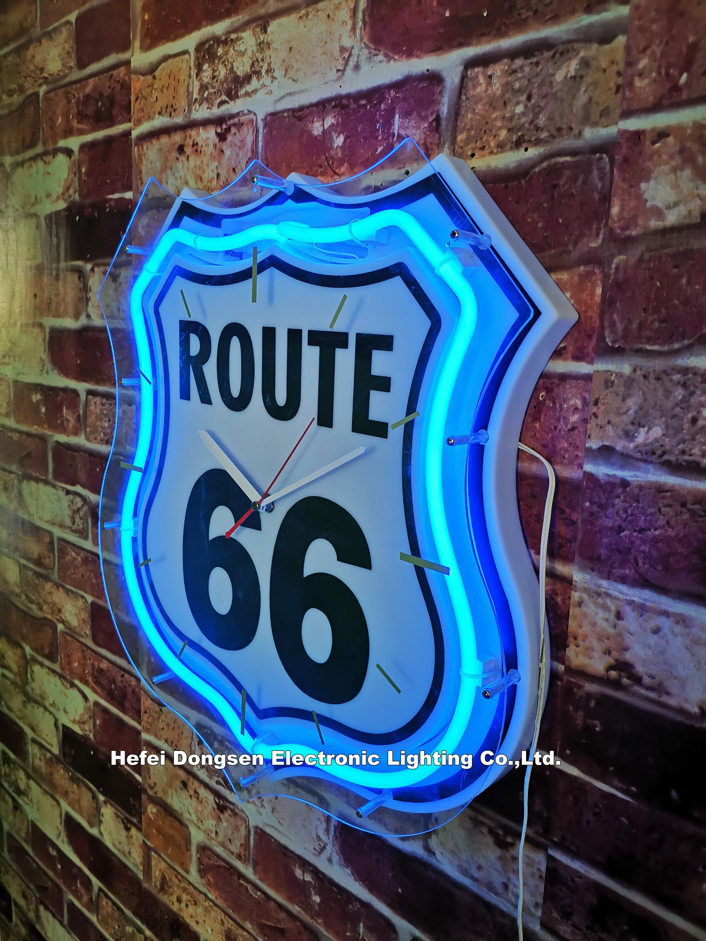 Route 66 Neon Clock