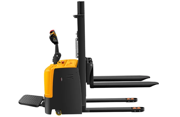mini electric forklift warehouse pallet lifting device semi electric walkie stacker forklift