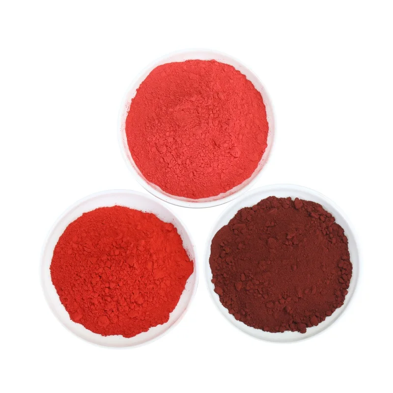 Production of high quality red brick with 120 synthetic iron oxide red inorganic pigment Fe2O3 powder in various colors
