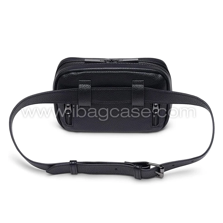 Custom Travel Leather Diabetes Belt Bag for Insulin Pens