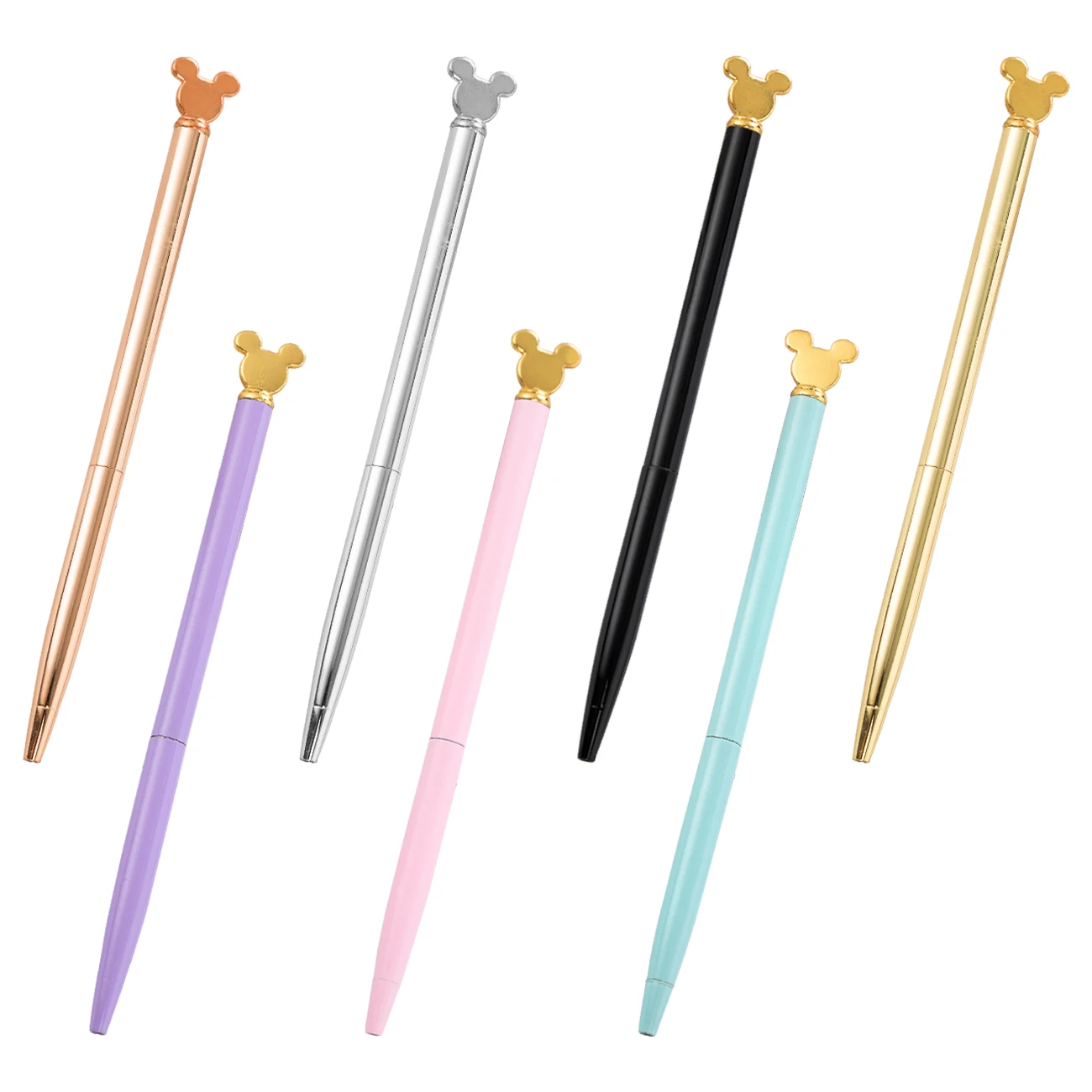 Shuhao Pen Factory Wholesale Creativity Fancy Cute  Mouse Head Top Metal Ballpoint Pen Aluminum Tube Ballpoint Pen