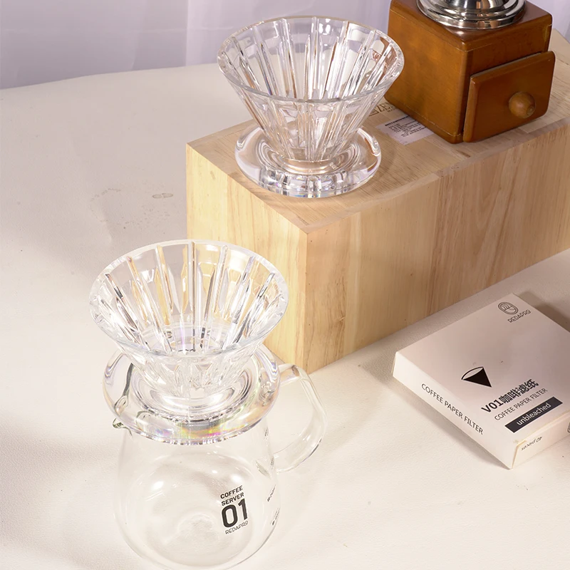 Coffee Drip Filter Cup Pour Over Coffee Maker V-60 Plastic Coffee Dripper