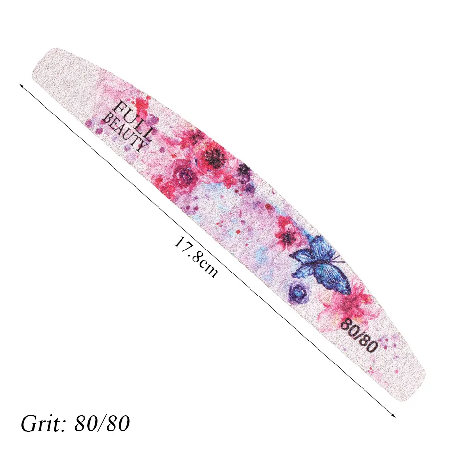 Профессиональные пилки для ногтей 1 шт. баффер блока педикюр маникюр 80/80 полировка шлифовка пилка одноразовые шлифовальные инструменты
