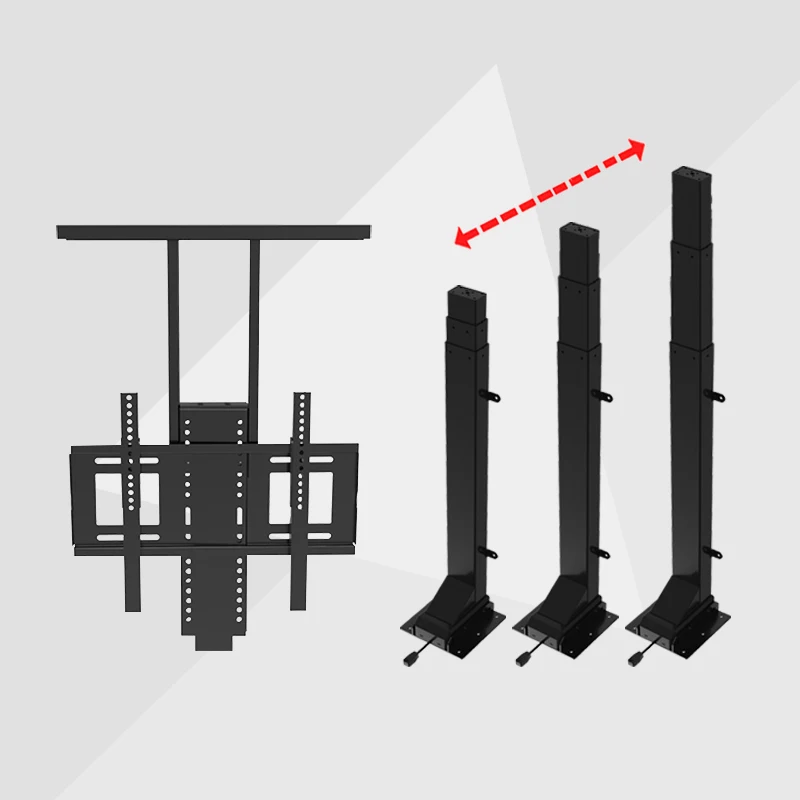 Motorized Hidden TV Bracket Cabinet Lift Electrically Height Adjustable TV Mount for Installation 32-70 Inch with Remote Control