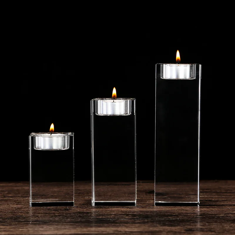 Luxury European crystal candlestick with high light transmittance pure and impurity-free candlelight