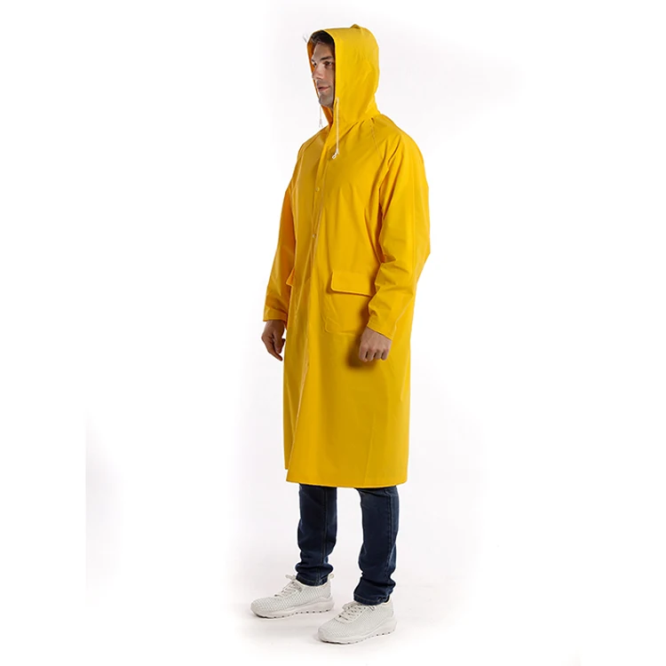 Most Popular PVC Polyester Fabric Waterproof Rainy Day Rain coat for Men Rainsuit