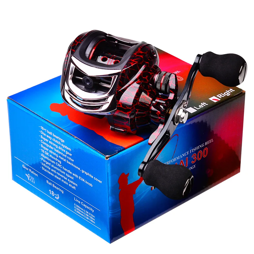 New 3+7 fishing Scroll 7.2:1 High Speed Bait Casting Reel Waterproof Metal Spool 18+1bb Baitcasting Tica Fishing Reel Seaknight