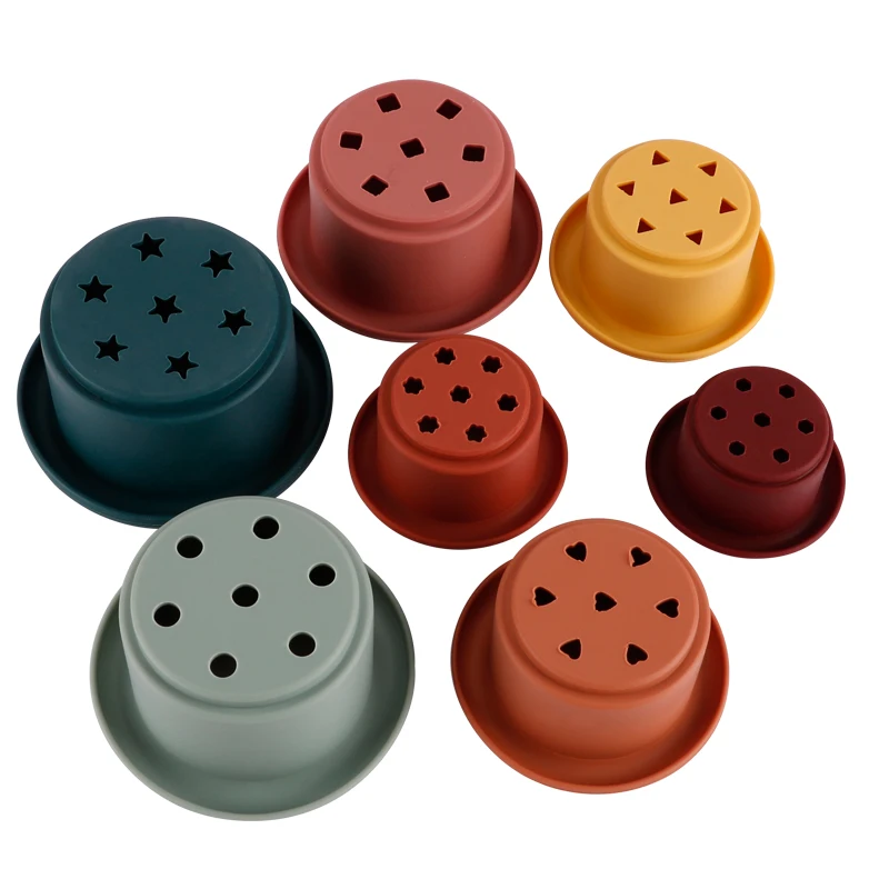 Hot Sale Best Selling Silicone Stacking Toys Silicone Educational Block Baby Toys BPA Free Food Grade Silicone Toys