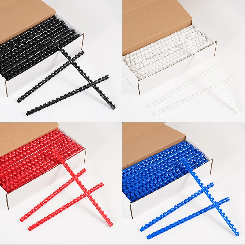 Plastic Binding Combs School & Office Supplies 100 Pcs/Pack Custom Color Plastic Binding Spines Office Supplies Custom