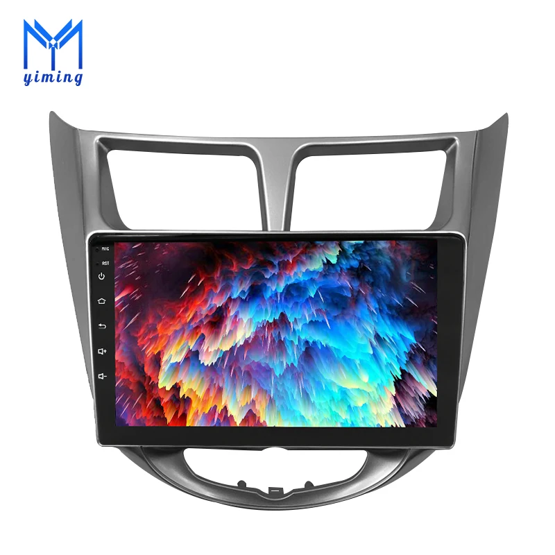 Автомобильный мультимедийный dvd-плеер на android 10,1 с gps для Hyundai solaris 1 2 Accent Verna, dvd-навигация, радио-плеер, головное устройство