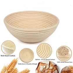 Low MOQ Stocked Round Bread Banneton Proofing Basket With Cloth Liner