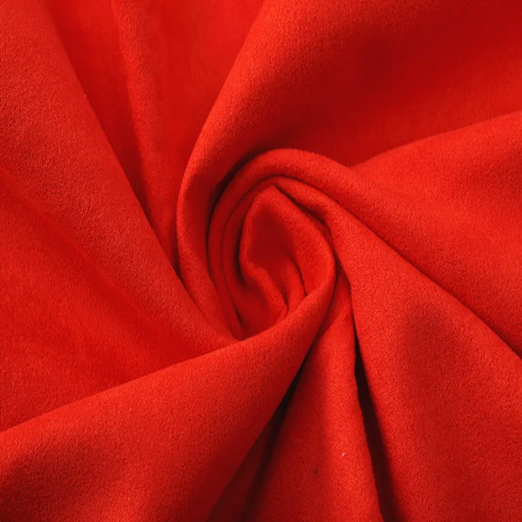 upholstery 100% polyester sofa cover fabric brushed sueded 	bag plush toy lining  complex fabrics
