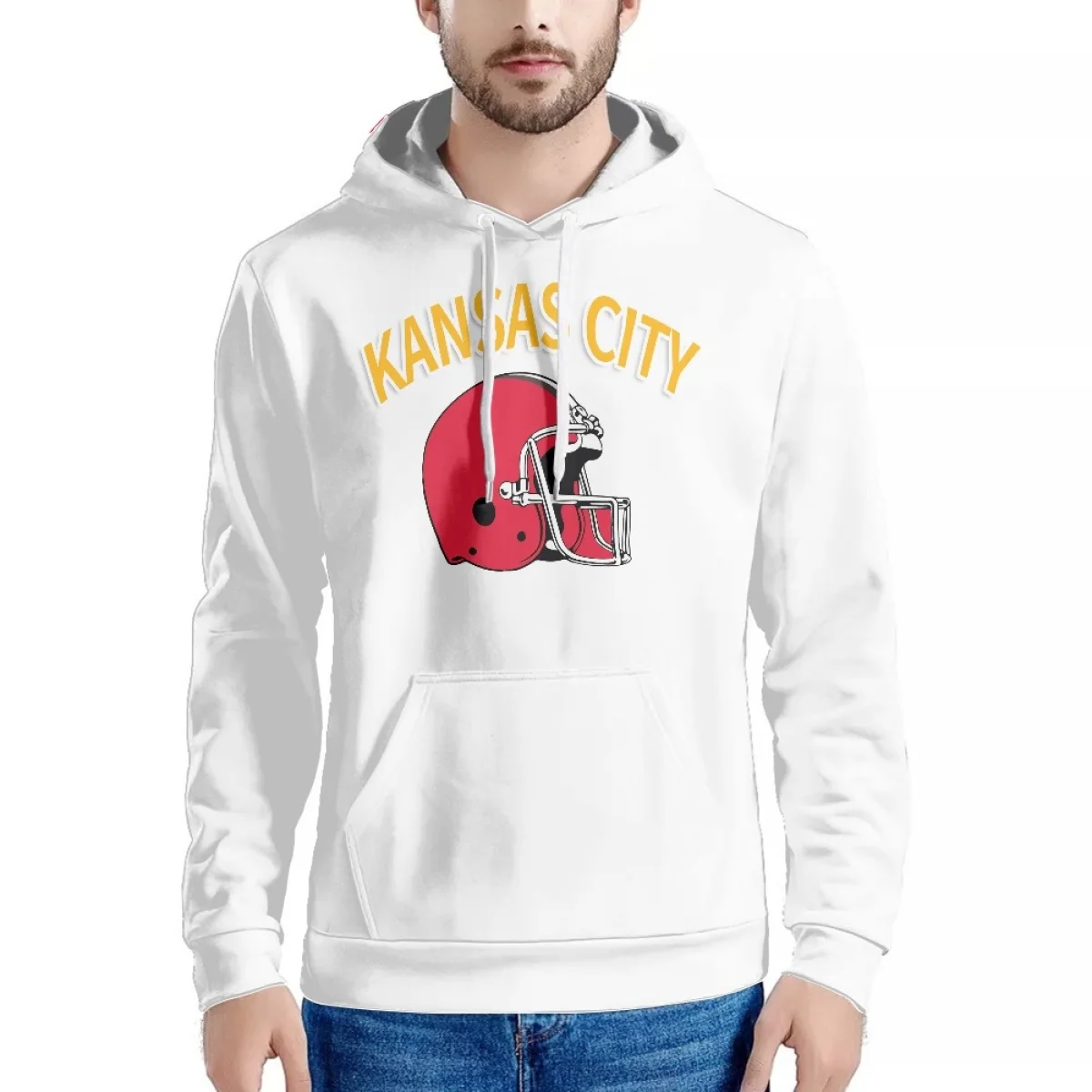 Custom Bill Team Logo Fans Blue Long Sleeve Hoodies Print on Demand Buffalo City Football Game Hoodies Jersey Dropshipping