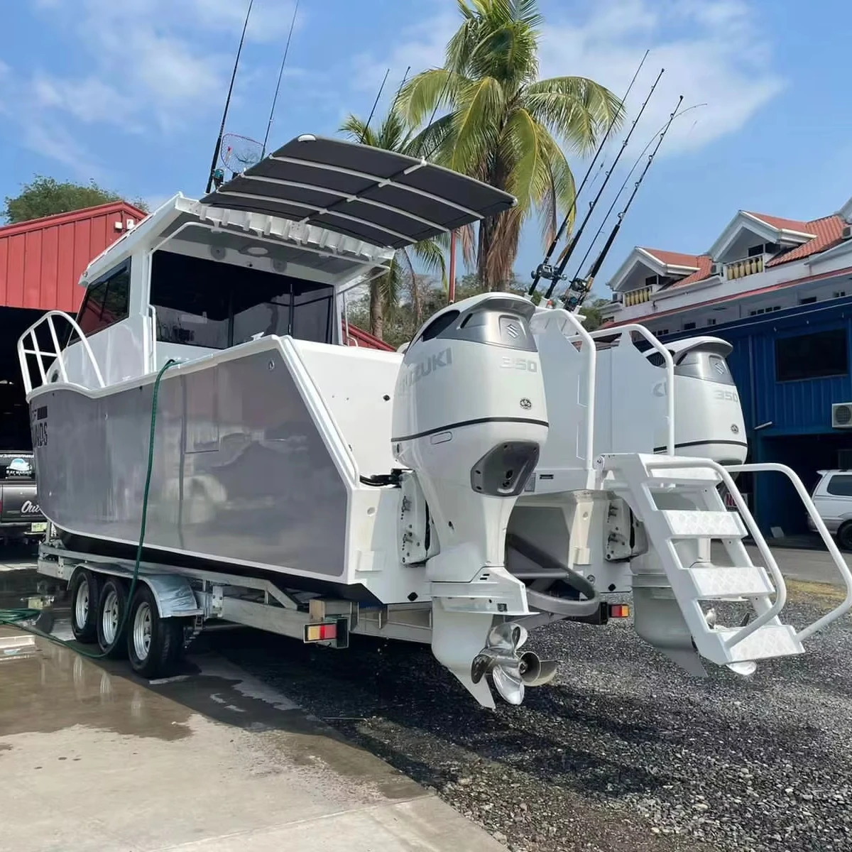 Sea King Aluminum Boat Fishing boat 8.8m 30ft House Boat for Sale