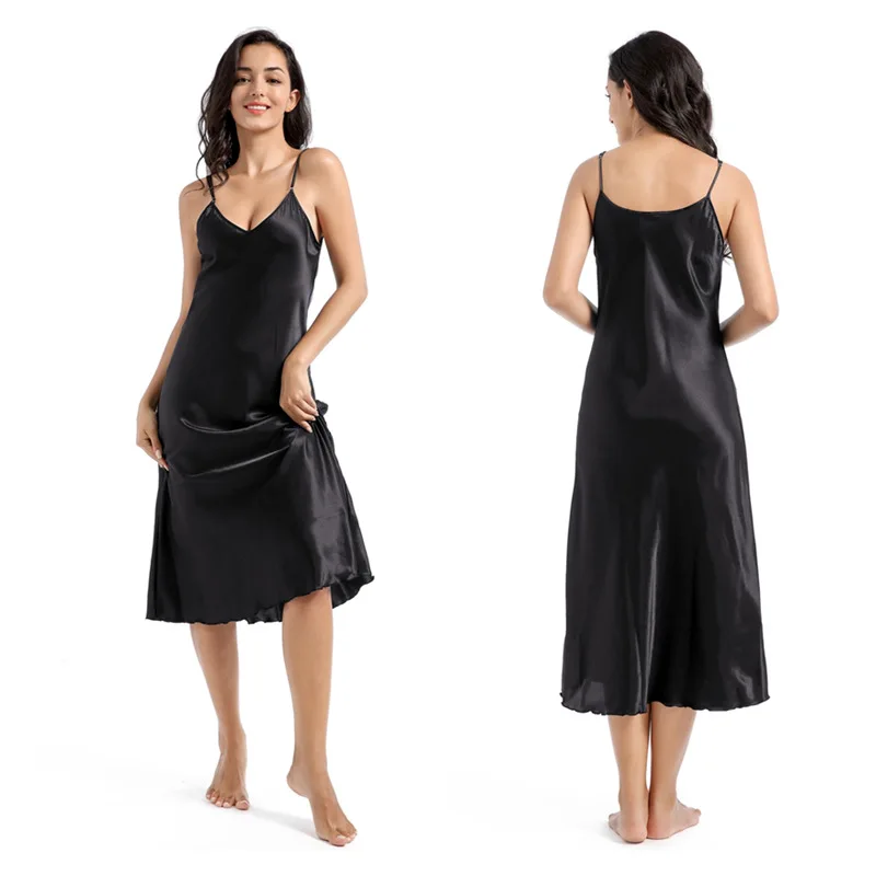 Women Sleeveless Long Nightgown Summer Sleep Night Dress Sleepwear Lounge Dresses