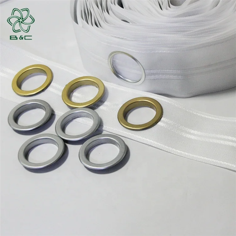 Newest luxury chenille plastic ring curtain 2.5inchi for living room windows curtain eyelet