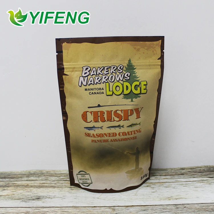 Washable Wholesale White With Handle Twisted Zipper Top Flat Pouch Window Kraft Paper Bag