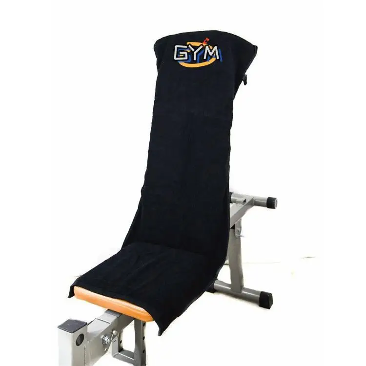 Cotton Bench Towel with Zip Pocket Custom Cotton Gym Towel for Fitness