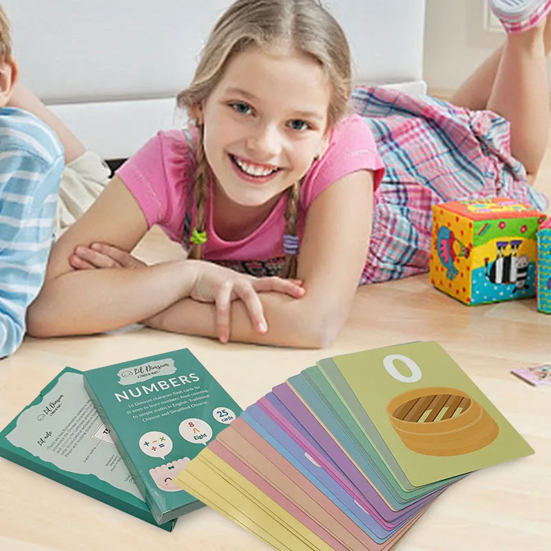 Custom Manufacturers Wholesale High Quality Age-Appropriate Early Education Game Reusable Study Math Flash Card Printing
