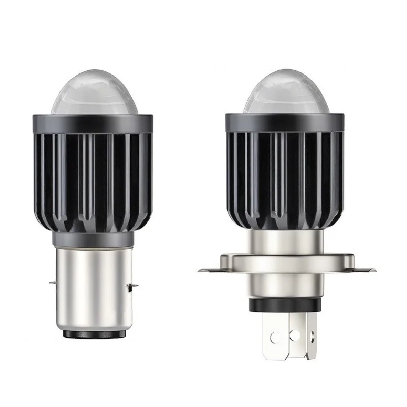 H4 LED Moto H6 BA20D LED Motorcycle Headlight Bulbs Lens White Yellow Hi Lo Lamp Scooter Accessories Fog Lights 12V-80V