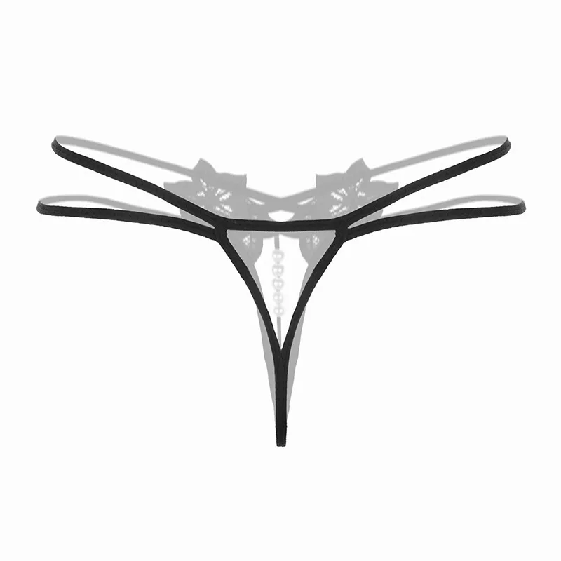 Personality Women Underwear Open Crotch Sexy Panties Transparent G-string Female Lace Lingerie Low-waist Briefs Thong #0928